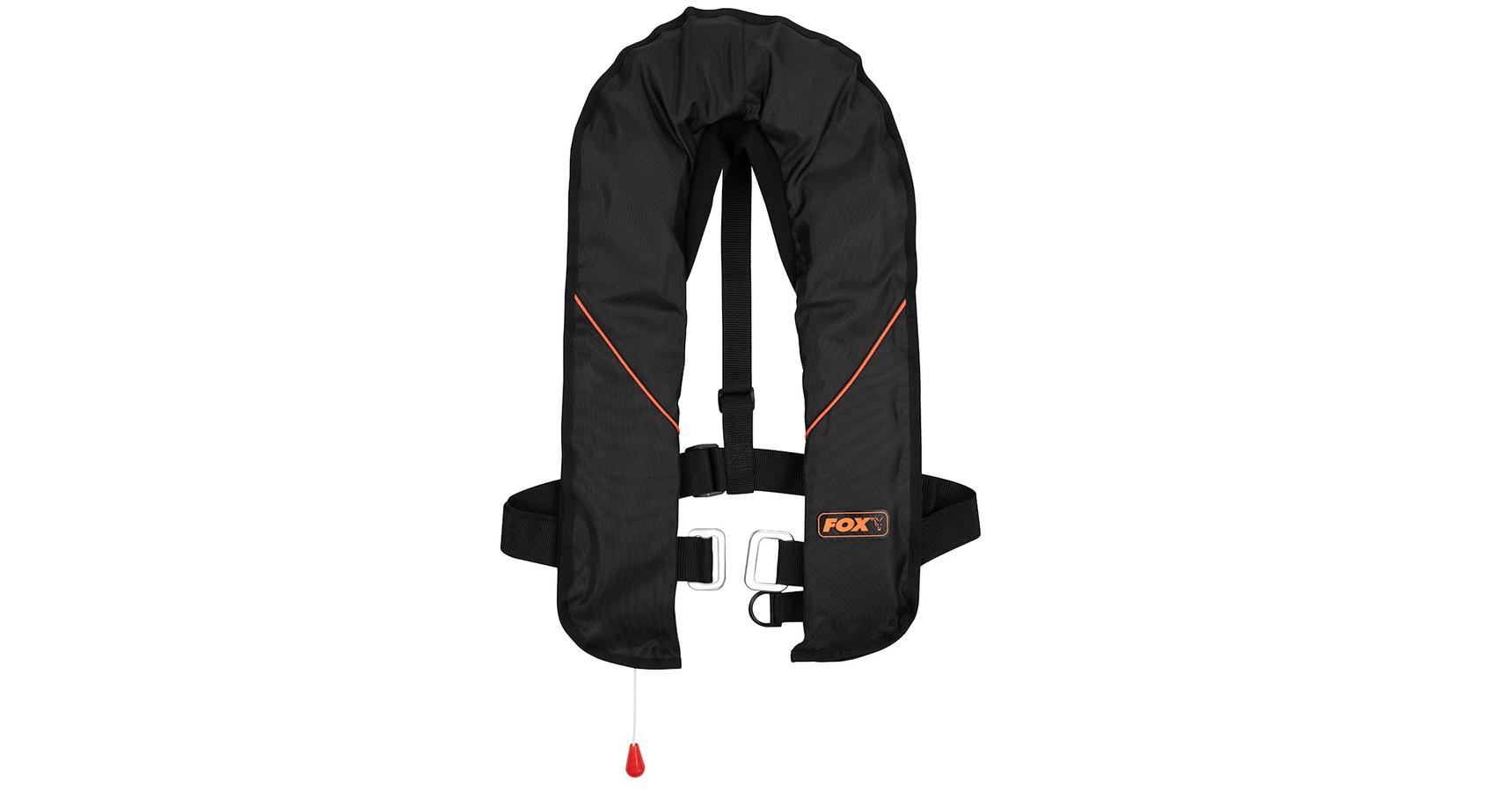 FOX LIFE JACKET BLACK & ORANGE MENTŐMELLÉNY
