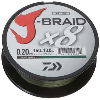 DAIWA J-BRAID X8 300M GREEN 0,20 MM