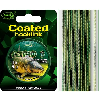 KATRAN ASPID 3 COATED BRAIDED HOOK LINKS 25LB 10M