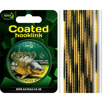 KATRAN ASPID 6  COATED BRAIDED HOOK LINKS 25 LB 10 M