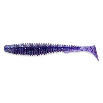 FISHUP U-SHAD GUMIHAL 4" - 10,1CM - 8DB - 060 DARK VIOLET/PEAOCK & SILVER