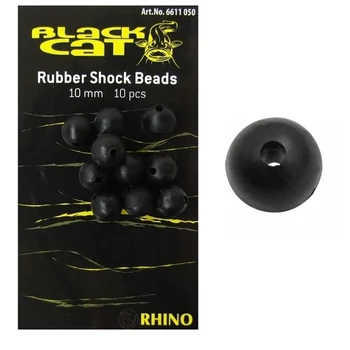 BLACK CAT RUBBER BEADS GUMIGYÖNGY 10MM