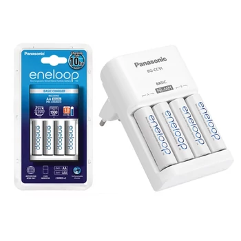 PANASONIC ENELOOP AKKUMULÁTOR TÖLTŐ 1900 mAh + 4DB AA TÖLTHETŐ ELEM
