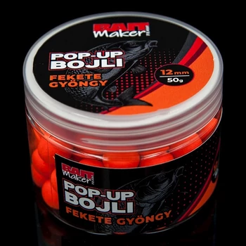 BAITMAKER POP-UP BOJLI 12MM - FEKETE GYÖNGY / HALAS