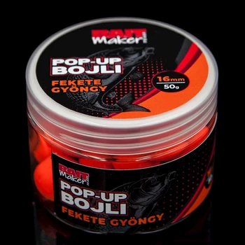 BAITMAKER POP-UP BOJLI 16MM - FEKETE GYÖNGY / HALAS