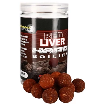 STARBAITS RED LIVER HARD BOILIES KEMÉNYÍTETT BOJLI 200GR - 24MM