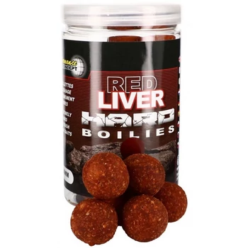 STARBAITS RED LIVER HARD BOILIES KEMÉNYÍTETT BOJLI 200GR - 24MM