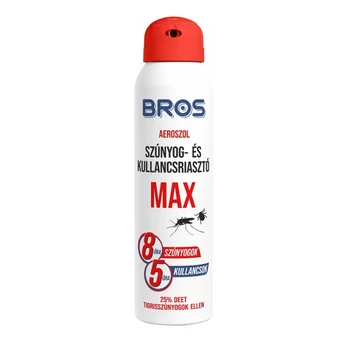 BROS MAX SZÚNYOG- TIGRISSZÚNYOG- ÉS KULLANCSRIASZTÓ AEROSZOL 90ML