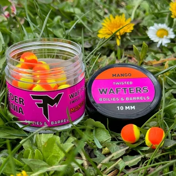 FEEDERMANIA WAFTERS TWISTED BOILIES &amp; BARRELS 10 MM - MANGO