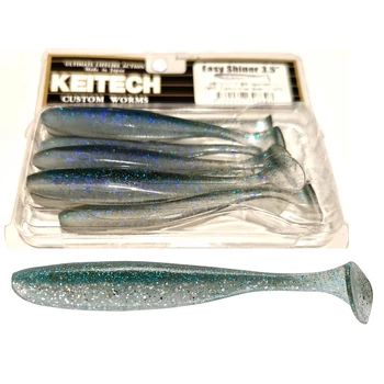 KEITECH EASY SHINER GUMIHAL 3,5" 8,5CM - ELETRIC SILVER SHINER