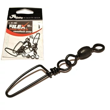 FILFISHING FILEX CRANE SWIVEL &amp; COASTLOCK SNAP
