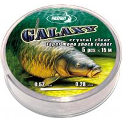 KATRAN GALAXY TAPER MONO SHOCK LEADER 0,26-0,57 MM 15M