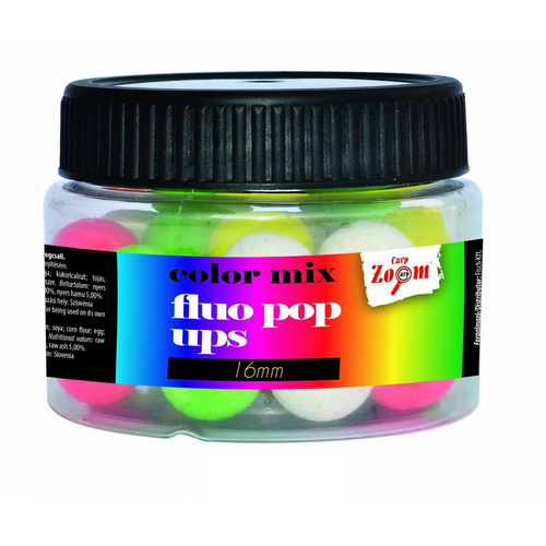 CARP ZOOM FLUO POP UPS COLOUR MIX LEBEGŐ BOJLI 50GR