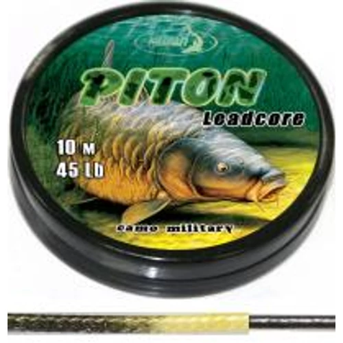 KATRAN PITON LEAD CORE 45 LB 70 CM CAMO GREEN BLACK 2 PCS.