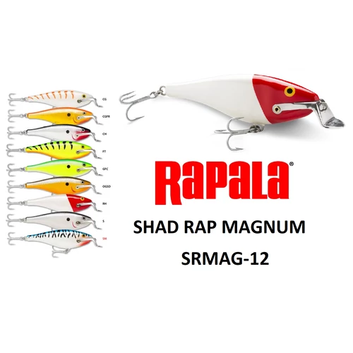 RAPALA SHAD RAP MAGNUM SINKING SRMAG-12 WOBBLER 12CM