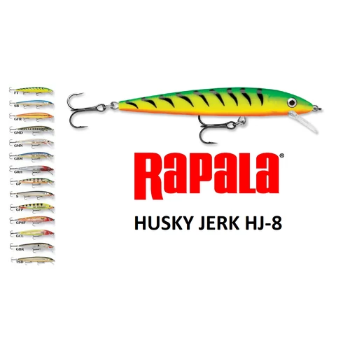 RAPALA HUSKY JERK SUSPENDING HJ-8 WOBBLEREK 8CM