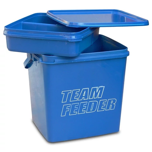 BY DÖME TEAM FEEDER SZÖGLETES VÖDÖR CSALIZÓTÁLCÁVAL 10 L