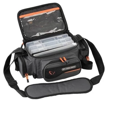 Savage gear pergető táska dobozokkal