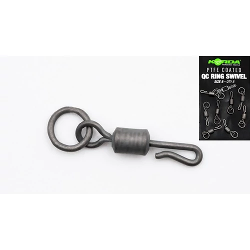 KORDA PTFE COATED QC RING SWIVEL GYŰRŰS FORGÓ 8-AS