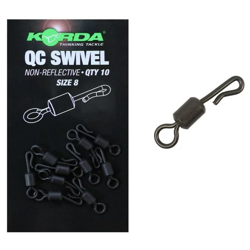 KORDA QC QUICK CHANGE SWIVEL SIZE 8 FORGÓ GYORSKAPOCCSAL