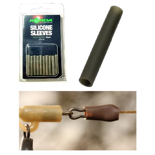 KORDA SILICONE SLEEVES SZILIKON CSŐ WEED GREEN 3MM 20DB
