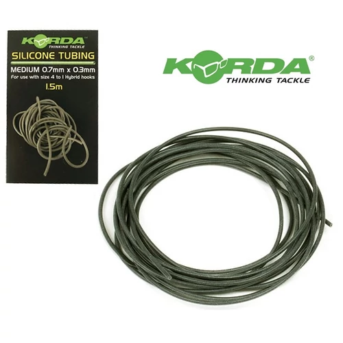 KORDA SILICONE TUBING SZILIKON CSŐ MEDIUM 0,7X0,3MM 1,5M