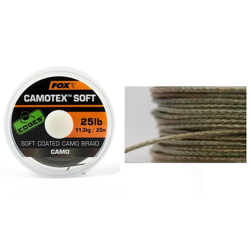 FOX EDGES CAMOTEX SOFT BRAID FONOTT BEVONATOS ELŐKEZSINÓR 25LB 20M