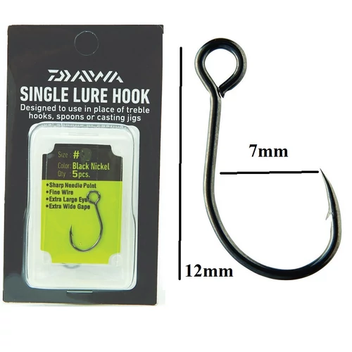 DAIWA SINGLE LURE HOOK WOBBLERHOROG 5DB 6-OS