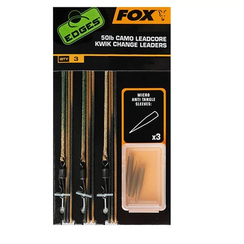 FOX EDGE CAMO LEADCORE KWIK CHANGE LEADERS SZERELÉK