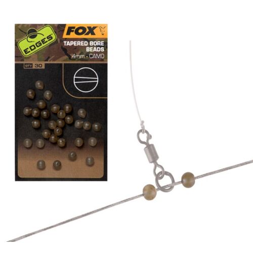 FOX EDGES™ CAMO TAPERED BORE BEAD GUMIGYÖNGY HELIKOPTER/CHOD - 4MM