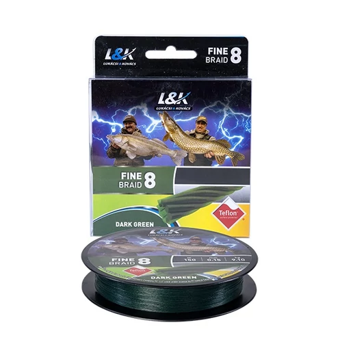 L&amp;K FINE BRAID 8 FONOTT ZSINÓR 150M - 0,20MM / 13,0KG
