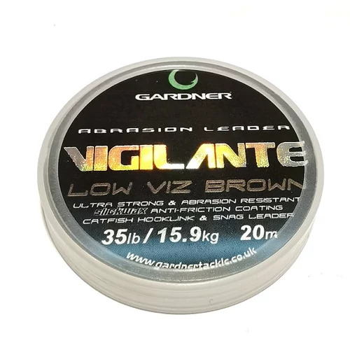 GARDNERABRASION LEADER VIGILANTE 35LB 20M - LOW VIZ BROWN