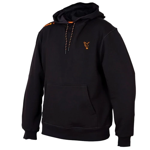 FOX COLLECTION ORANGE & BLACK HOODIE KAPUCNIS PULÓVER