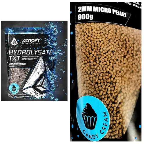 ACROFT HYDROLYSATE TXT 2MM MICRO PELLET 900G - CANDY CREAM
