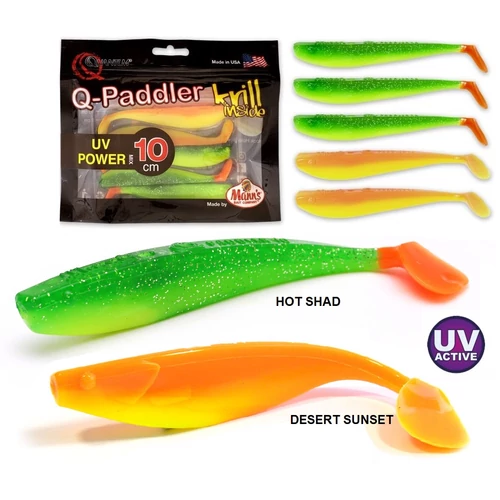 MANN'S Q-PADDLER KRILL INSIDE GUMIHAL 5DB/CS 10CM - HOT SHAD / DESERT SUNSET