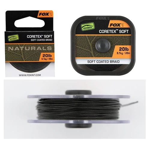 FOX EDGES™ NATURALS CORETEX SOFT BEVONATOS ELŐKEZSINÓR 20M