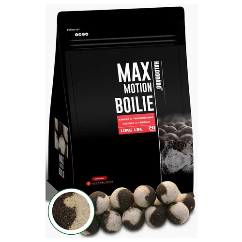 HALDORÁDÓ MAX MOTION LONG LIFE BOJLI 800G 20MM - KÓKUSZ &amp; TIGRISMOGYORÓ