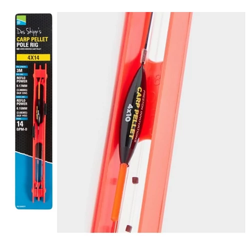 PRESTON 4X10 CARP PELLET POLE RIG RAKÓS SZERELÉK