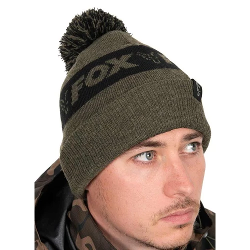 FOX BOBBLE HAT KÖTÖTT SAPKA GREEN/BLACK
