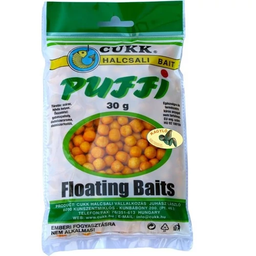 CUKK PUFFI APRÓ VILÁGOSNARANCSSÁRGA - KAGYLÓS