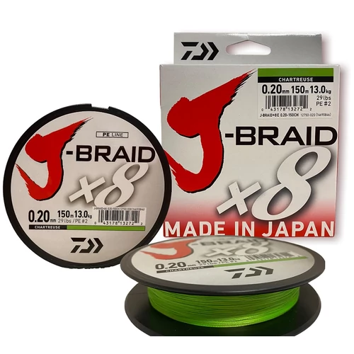 DAIWA J-BRAID X8 150M CHARTREUSE