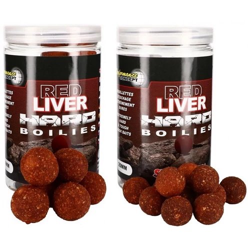 STARBAITS RED LIVER HARD BOILIES KEMÉNYÍTETT BOJLIK 200GR