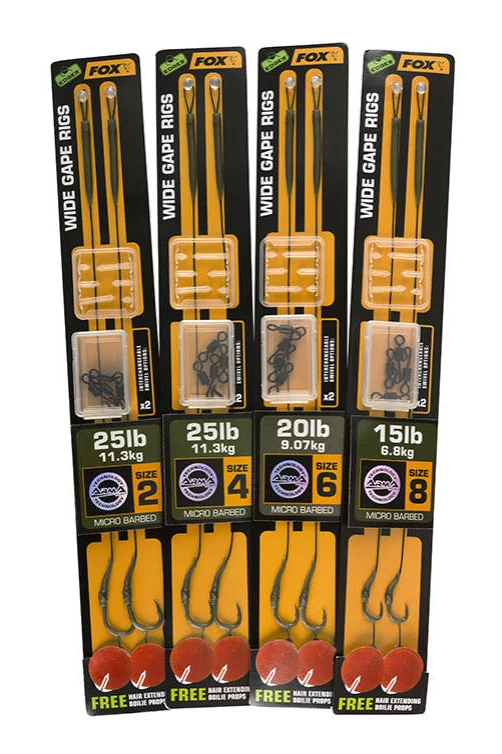 FOX EDGES ARMAPOINT WIDE GAPE RIGS BOJLIS ELŐKÉK