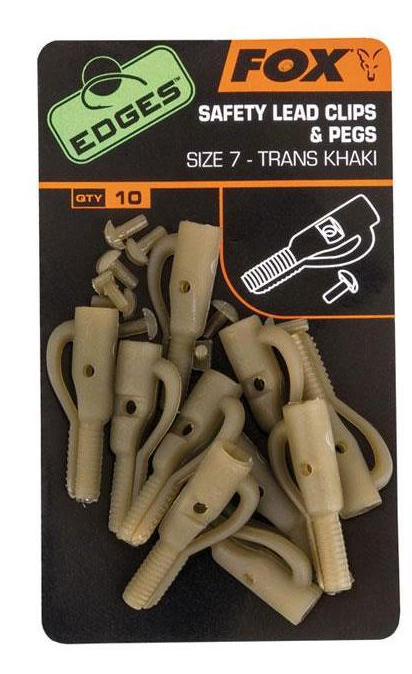 FOX EDGES SAFETY LEAD CLIPS & PEGS