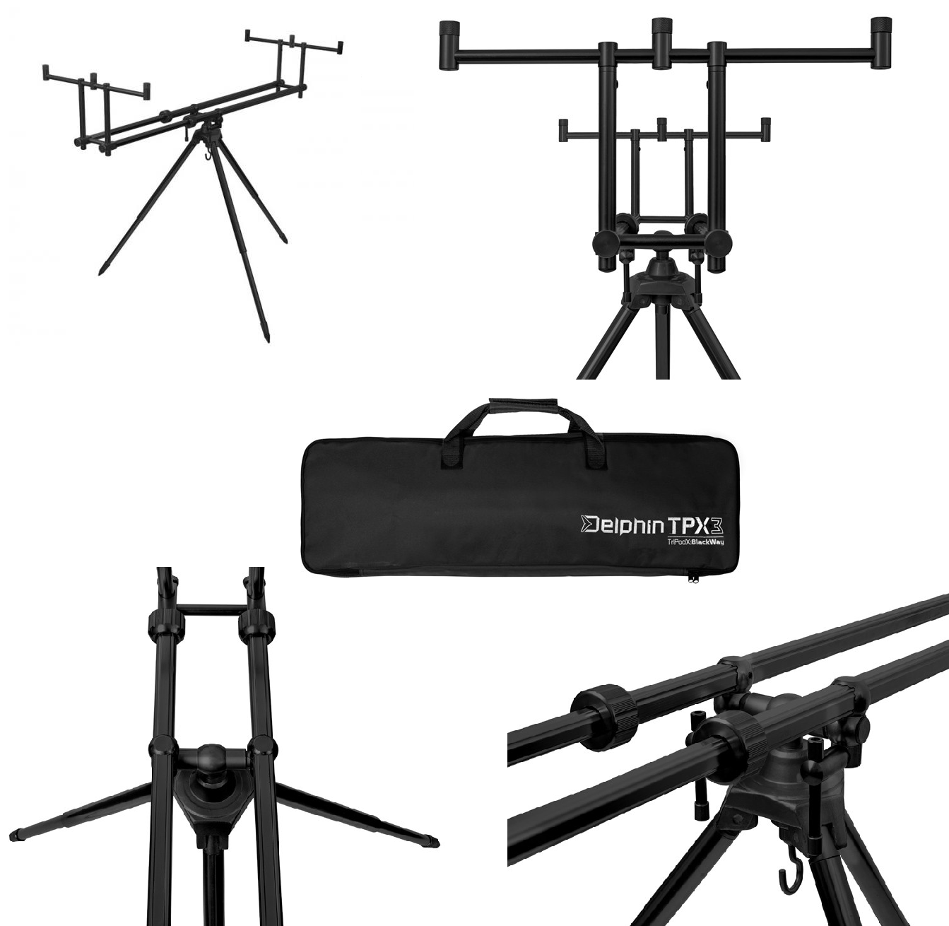 DELPHIN ROD POD TPX3 BLACKWAY 3 BOTOS