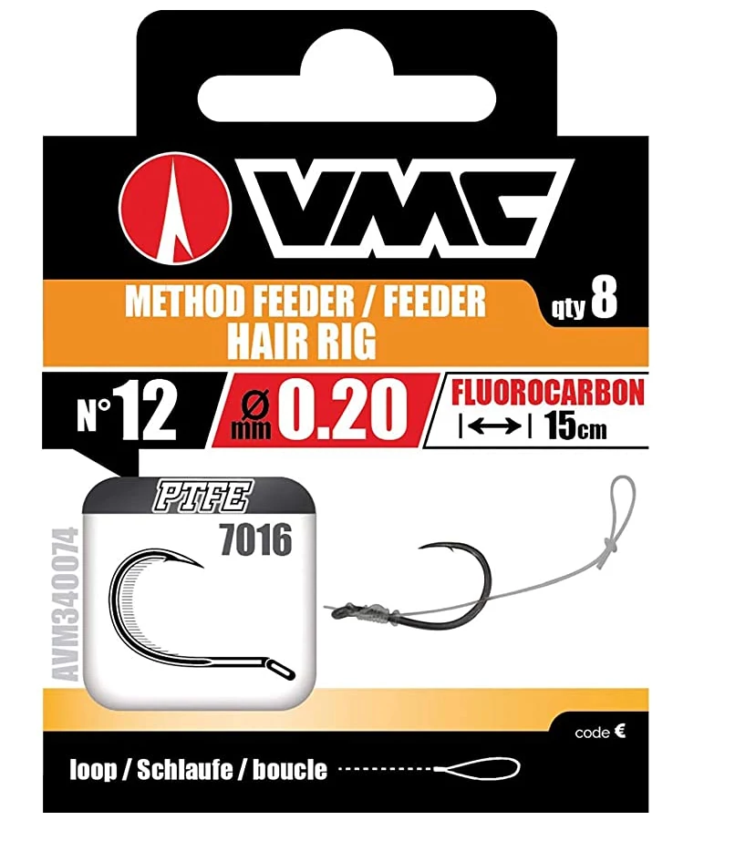 VMC FEEDER 7016NT 12/20 ELŐKÖTÖTT HAJSZÁLELŐKÉS HORGOK