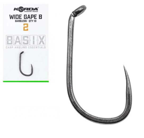 KORDA BASIX WIDE GAPE B SZAKÁLL NÉLKÜLI HOROG 10DB