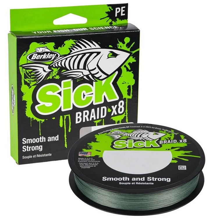 BERKLEY SICK BRAID X8 GREEN FONOTT ZSINÓROK 150M