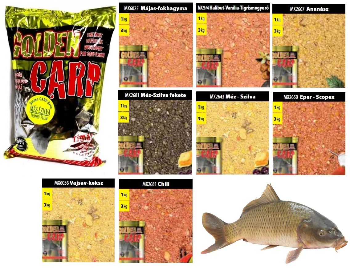 TIMÁR MIX GOLDEN CARP ETETŐANYAGOK 1-3KG
