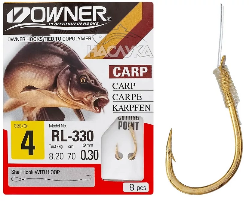 OWNER RL-330 ELŐKÖTÖTT PONTYOZÓ HOROG 70CM